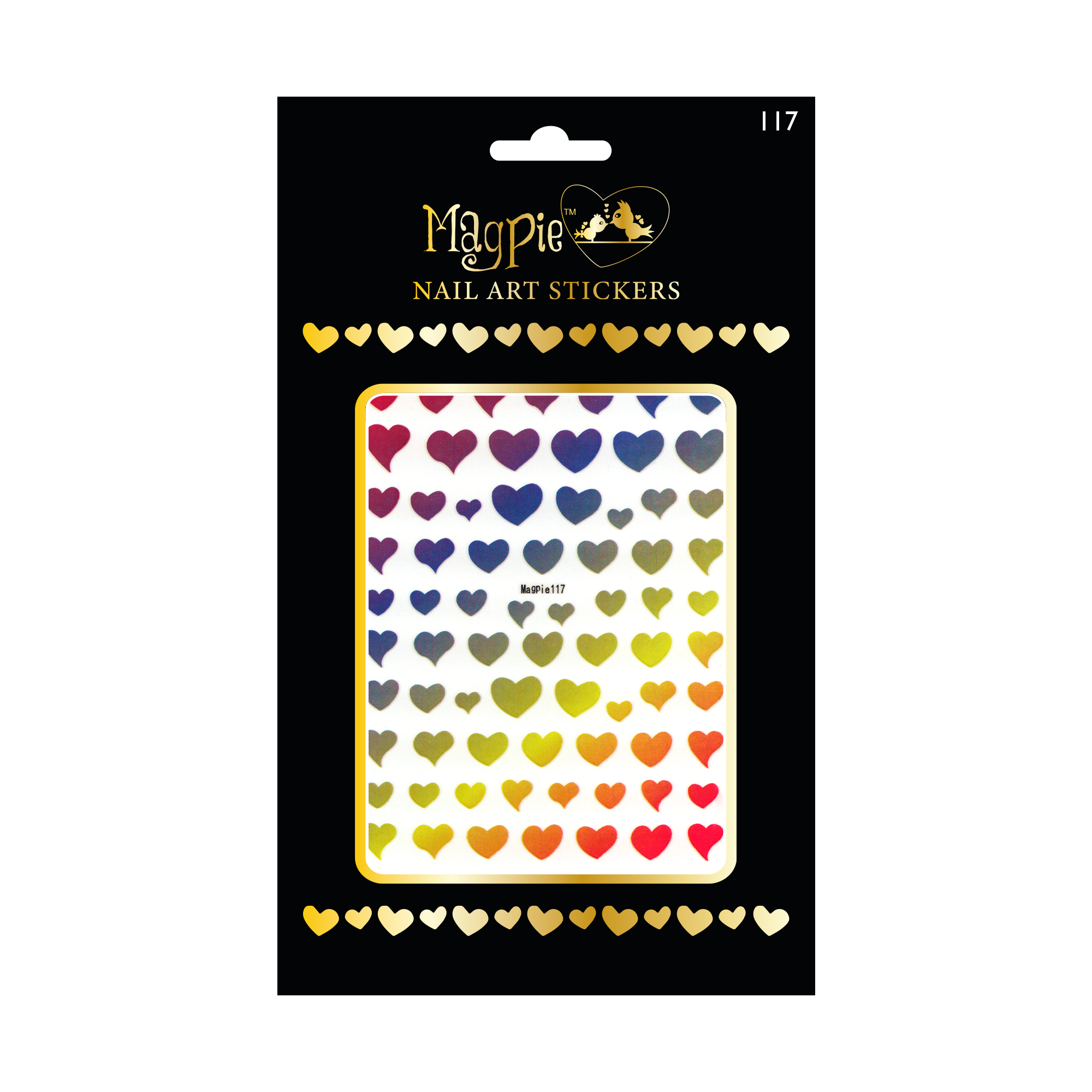 Sticker #117 - Rainbow Hearts